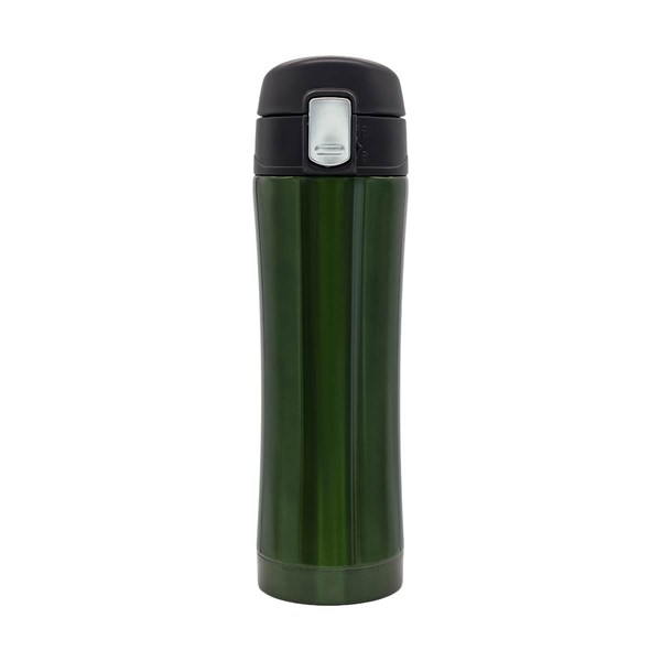Obrázky: Tm. zelený termohrnek 400 ml, vnitřek z nerez oceli