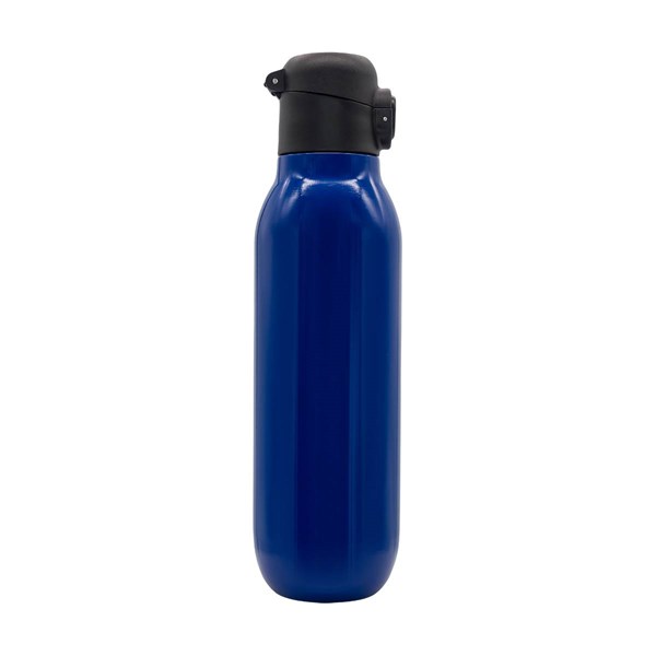 Obrázky: Dvojstěnná vakuová kov. termoska 500 ml, modrá, Obrázek 2
