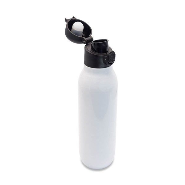 Obrázky: Dvojstěnná vakuová kov. termoska 500 ml, bílá, Obrázek 3