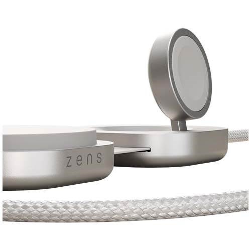 Obrázky: Zens Pro 3 140W hliníkový nabíjecí kabel 3v1, bílá, Obrázek 4