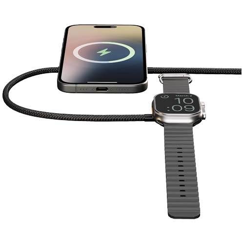 Obrázky: Zens Pro 2 15W duální hliník. nabíjecí kabel, černý, Obrázek 4