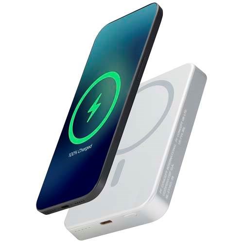 Obrázky: Magnet. powerbanka 10000mAh, rec.hliník, stříbrná