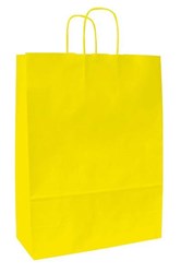 Zobrazit detaily pro Papírová taška žlutá 32x13x28 cm, kroucená šňůra Obrázky: Papírová taška žlutá 32x13x28 cm, kroucená šňůra