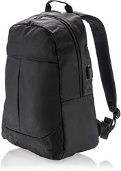 Zobrazit detaily pro Černý batoh na notebook s USB výstupem, 20 L Obrázky: Černý batoh na notebook s USB výstupem, 20 L