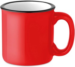 Zobrazit detaily pro Keramický vintage hrnek 240 ml červeno-bílý Obrázky: Keramický vintage hrnek 240 ml červeno-bílý