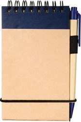 Zobrazit detaily pro Recykl. vertikální  blok A7 s perem, modrý Obrázky: Recykl. vertikální  blok A7 s perem, modrý