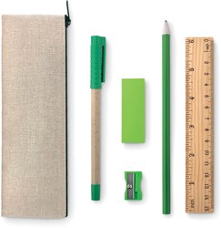 Zobrazit detaily pro Šestidílná sada psacích potřeb v jutovém pouzdru Obrázky: Šestidílná sada psacích potřeb v jutovém pouzdru