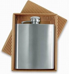 Zobrazit detaily pro Matná stříbrná butylka/likérka v dárkové krabičce, 207ml Obrázky: Matná stříbrná butylka/likérka v dárkové krabičce, 207ml