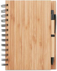 Zobrazit detaily pro Bambusový blok s kroužkovou vazbou a propiskou Obrázky: Bambusový blok s kroužkovou vazbou a propiskou