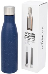 Zobrazit detaily pro Modrá tečkovaná měděná vakuová izol. láhev, 500 ml Obrázky: Modrá tečkovaná měděná vakuová izol. láhev, 500 ml
