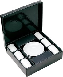 Zobrazit detaily pro Sada 6 porcelánových šálků s podšálky na espresso Obrázky: Sada 6 porcelánových šálků s podšálky na espresso