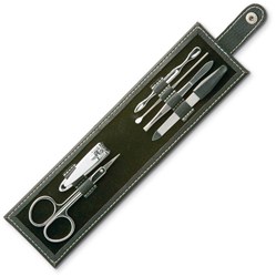 Zobrazit detaily pro Šestidílná manikúra v černém PU pouzdře na druk Obrázky: Šestidílná manikúra v černém PU pouzdře na druk