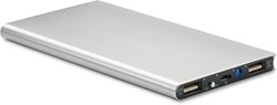 Zobrazit detaily pro Stříbrná Power banka Poweflat 8000 mAh Obrázky: Stříbrná Power banka Poweflat 8000 mAh