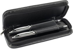Zobrazit detaily pro Psací sada pera a rolleru v černém pouzdru na zip Obrázky: Psací sada pera a rolleru v černém pouzdru na zip