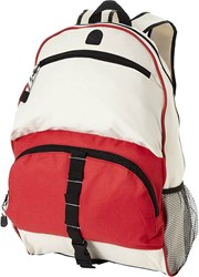 Obrázky: Trendy bílý batoh s červenou kapsou