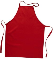 Zobrazit detaily pro Červená kuchyňská bavlněná zástěra Kitab s laclem Obrázky: Červená kuchyňská bavlněná zástěra Kitab s laclem