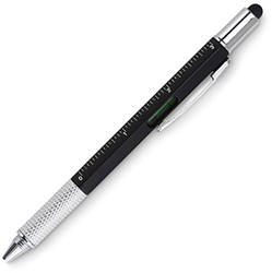 Zobrazit detaily pro Černé kuličkové pero se stylusem a funkcí vodováhy Obrázky: Černé kuličkové pero se stylusem a funkcí vodováhy