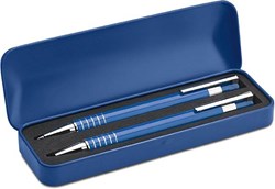 Zobrazit detaily pro Modrá sada pera a mikrotužky v kovovém boxu Obrázky: Modrá sada pera a mikrotužky v kovovém boxu