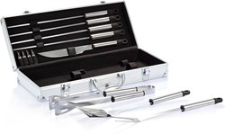 Zobrazit detaily pro 12dílná sada na grilování v hliníkovém kufříku Obrázky: 12dílná sada na grilování v hliníkovém kufříku