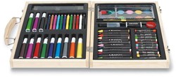 Zobrazit detaily pro Velká sada potřeb na malování v dřevěném kufříku Obrázky: Velká sada potřeb na malování v dřevěném kufříku