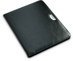 Zobrazit detaily pro Spisovka A4 koženková s blokem a kovovým štítkem Obrázky: Spisovka A4 koženková s blokem a kovovým štítkem