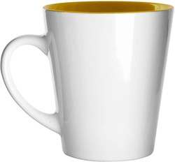 Zobrazit detaily pro Bílý keramický hrnek 300 ml se žlutým vnitřkem Obrázky: Bílý keramický hrnek 300 ml se žlutým vnitřkem