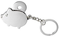 Zobrazit detaily pro Kovový přívěsek na klíče - prasátko se žetonem EUR Obrázky: Kovový přívěsek na klíče - prasátko se žetonem EUR