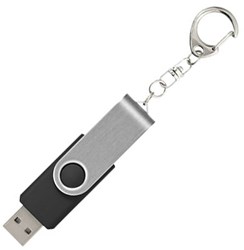 Zobrazit detaily pro Twister stříbr.-černý USB flash disk,přívěsek,1GB Obrázky: Twister stříbr.-černý USB flash disk,přívěsek,1GB