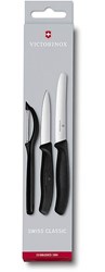 Zobrazit detaily pro Černá sada 2 nožů a škrabky VICTORINOX Obrázky: Černá sada 2 nožů a škrabky VICTORINOX