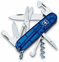 Zobrazit detaily pro Kapesní nůž VICTORINOX CLIMBER transparentní modrý Obrázky: Kapesní nůž VICTORINOX CLIMBER transparentní modrý