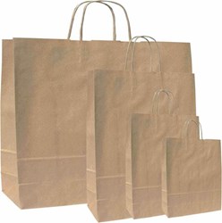 Zobrazit detaily pro Papírová taška 32x19x34 cm, kroucená šňůra, eko Obrázky: Papírová taška 32x19x34 cm, kroucená šňůra, eko