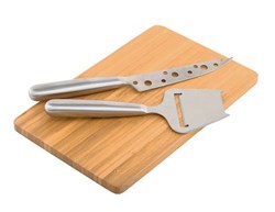 Zobrazit detaily pro Servírovací sada na sýry s bambusovým prkénkem Obrázky: Servírovací sada na sýry s bambusovým prkénkem