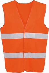 Zobrazit detaily pro Oranžová reflexní bezpečnostní vesta Obrázky: Oranžová reflexní bezpečnostní vesta