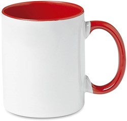 Zobrazit detaily pro Bílo-červený keramický hrnek pro sublimaci 300ml Obrázky: Bílo-červený keramický hrnek pro sublimaci 300ml