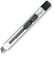 Zobrazit detaily pro Bílý úzký řezací nůž s odlamovací čepelí Obrázky: Bílý úzký řezací nůž s odlamovací čepelí