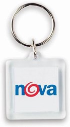 Zobrazit detaily pro Dvoudílný čtvercový plexi přívěsek na klíče Obrázky: Dvoudílný čtvercový plexi přívěsek na klíče