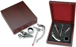 Zobrazit detaily pro Pětidílná sada na víno s teploměrem a zátkami Obrázky: Pětidílná sada na víno s teploměrem a zátkami