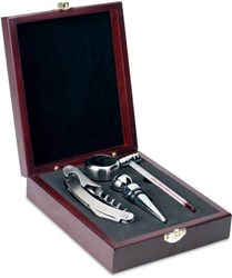 Zobrazit detaily pro Čtyřdílná dárková sada na víno s teploměrem Obrázky: Čtyřdílná dárková sada na víno s teploměrem