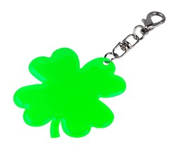 Zobrazit detaily pro Reflexní přívěsek s karabinou - čtyřlístek Obrázky: Reflexní přívěsek s karabinou - čtyřlístek