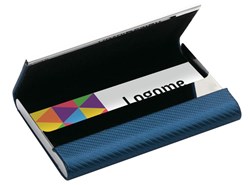 Zobrazit detaily pro Modrý vizitkář v kombinaci kov/umělá kůže Obrázky: Modrý vizitkář v kombinaci kov/umělá kůže