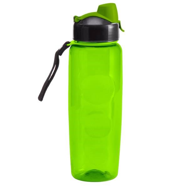 Obrázky: Zelená sportovní lahev z plastu 700 ml s poutkem, Obrázek 3