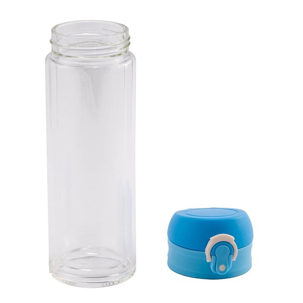 Obrázky: Modrá lahev z dvojitého borosilikátového skla 280ml, Obrázek 5