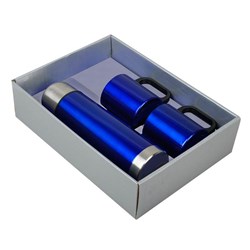 Zobrazit detaily pro Modrá sada termosky 480 ml a 2 termohrnků 180 ml Obrázky: Modrá sada termosky 480 ml a 2 termohrnků 180 ml