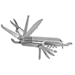 Zobrazit detaily pro Stříbrný kapesní nůž 13 funkcí v černém obalu Obrázky: Stříbrný kapesní nůž 13 funkcí v černém obalu