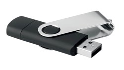 Zobrazit detaily pro Černý OTG Twister USB flash disk s USB-C, 4GB Obrázky: Černý OTG Twister USB flash disk s USB-C, 4GB