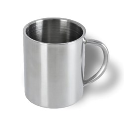 Zobrazit detaily pro Kovový hrnek 300ml s dvojitou stěnou z nerez oceli Obrázky: Kovový hrnek 300ml s dvojitou stěnou z nerez oceli