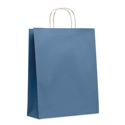 Zobrazit detaily pro Papírová taška modrá 32x12x40cm, kroucená držadla Obrázky: Papírová taška modrá 32x12x40cm, kroucená držadla