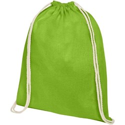 Zobrazit detaily pro Limetkový batoh z bavlny 140 g/m² Obrázky: Limetkový batoh z bavlny 140 g/m²