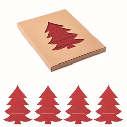 Zobrazit detaily pro Držák na příbory z RPET plsti, červený Obrázky: Držák na příbory z RPET plsti, červený