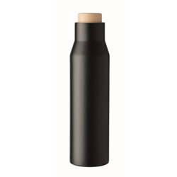 Zobrazit detaily pro Dvoustěnná nerezová láhev 500 ml, černá Obrázky: Dvoustěnná nerezová láhev 500 ml, černá